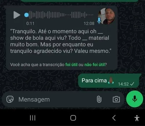 Feedback de aluno — material show de bola